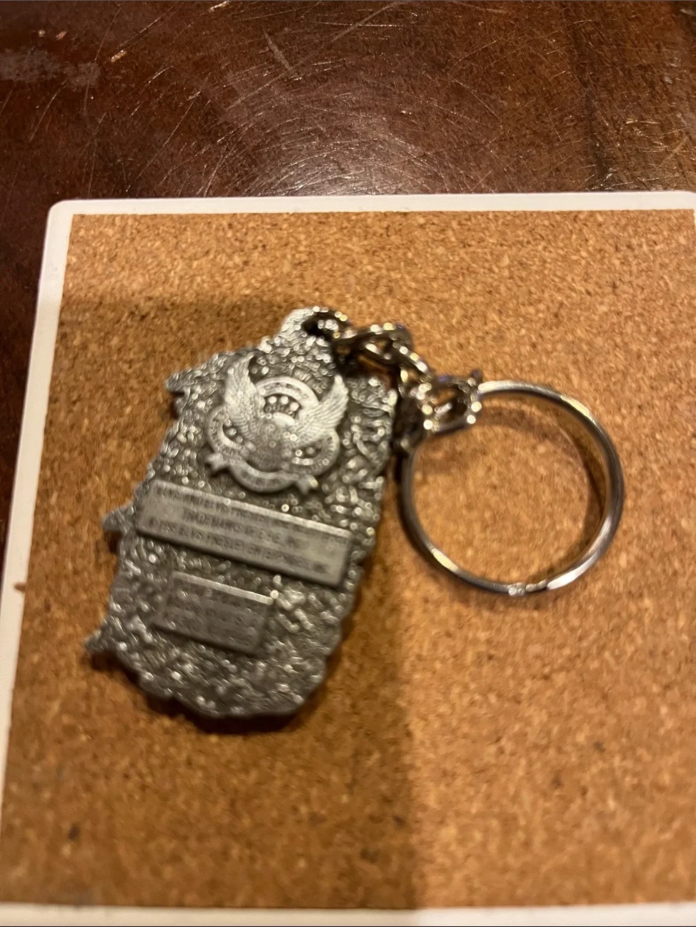 Elvis Graceland Memories Silver Keychain